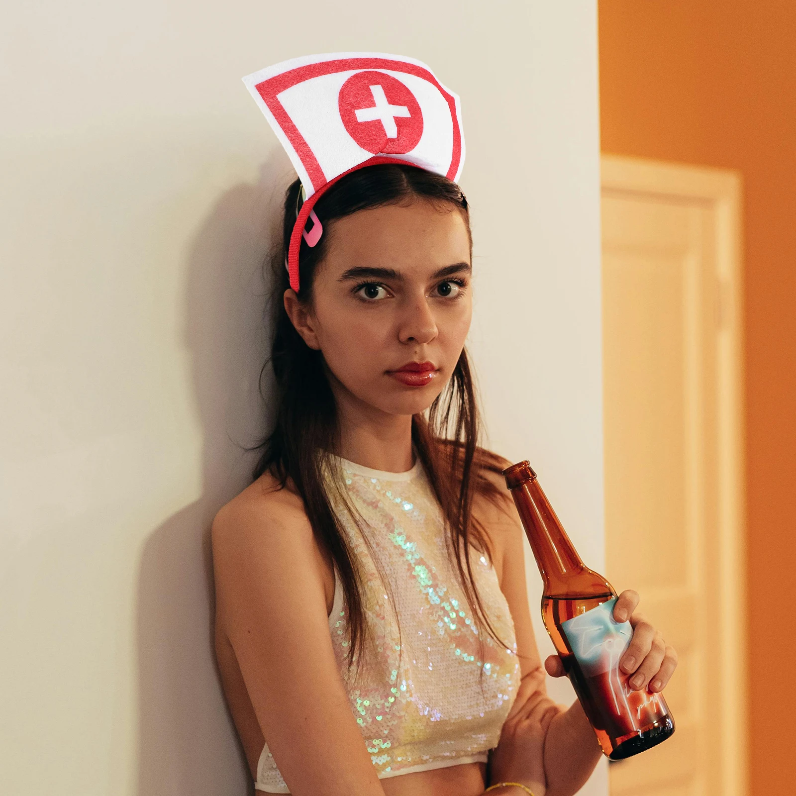 

6pcs Halloween Headband Party Costume Accessories Cross Hairbands Headbands With Cross Design Nurse Hat Headband Hair Hoop