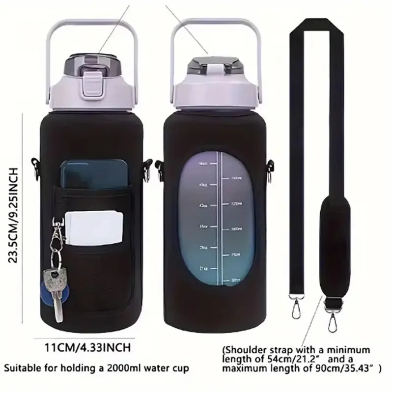 

Insulated Water Bottle Sleeve Soft Neoprene Cover Anti Scratch Fits Most Bottles Suitable for Sports Travel School Home Use