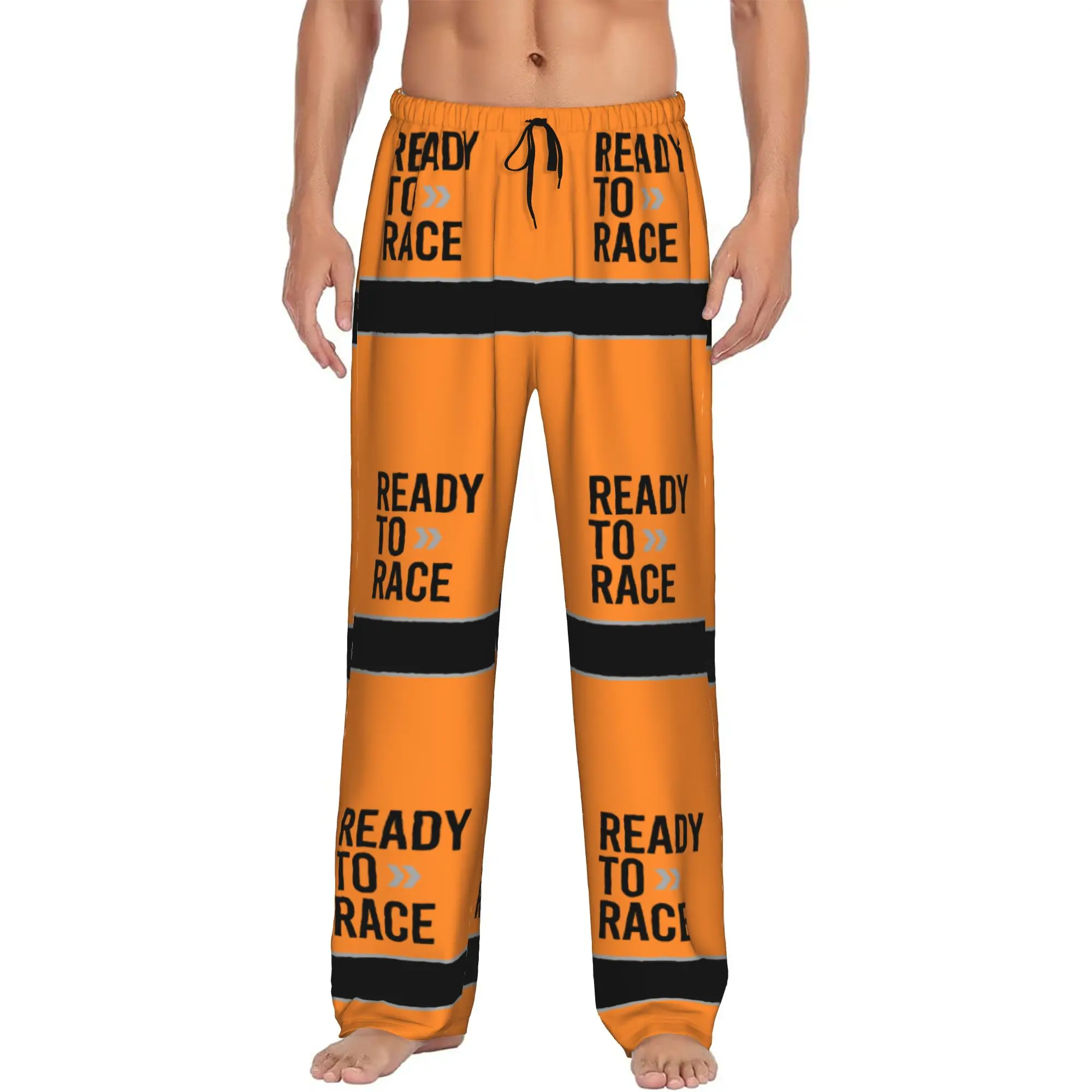 Custom Men's Ready To Race Pajama Pants Printed Enduro Motocross Race Sleep Sleepwear Bottoms with Pockets
