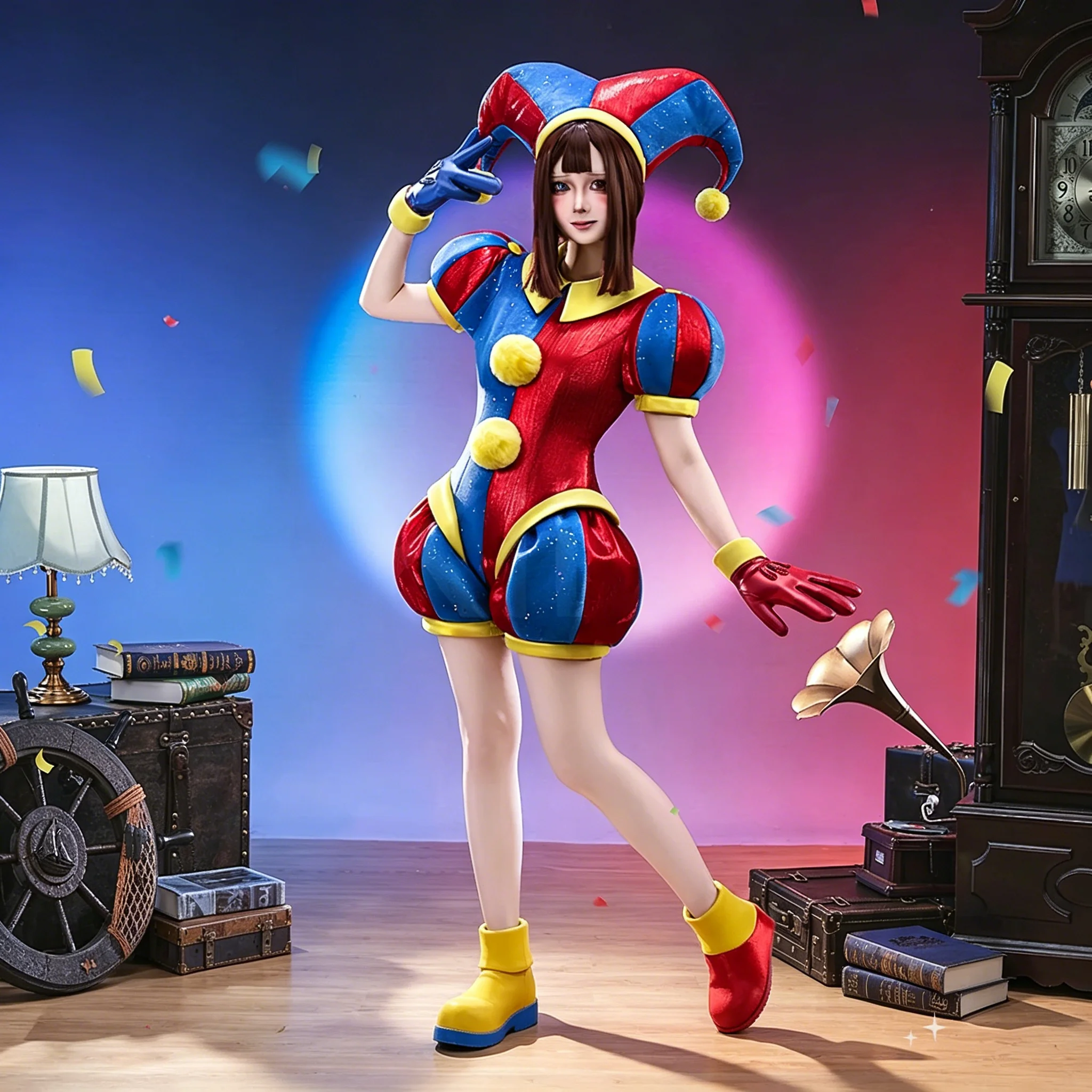 Anime Cosplay Red - Pomnii Cosplay Costume Anime 【S-3XL Women