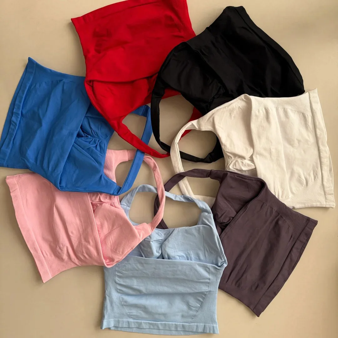 

Impact Yoga Women's Halter Neck Top - Stretchy Solid Color with Backless Design for Gym & Workouts | Breathable & High Support