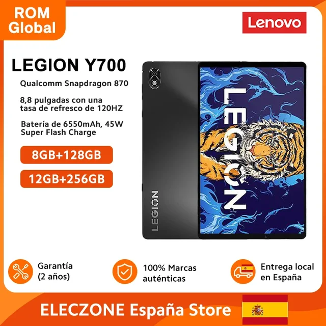 Global ROM Lenovo LEGION Y700 Gaming Tablet Legion 2022 8.8 inch Snapdragon  870 6550mAh 45W Charging 2560*1600 One-handed Tablet