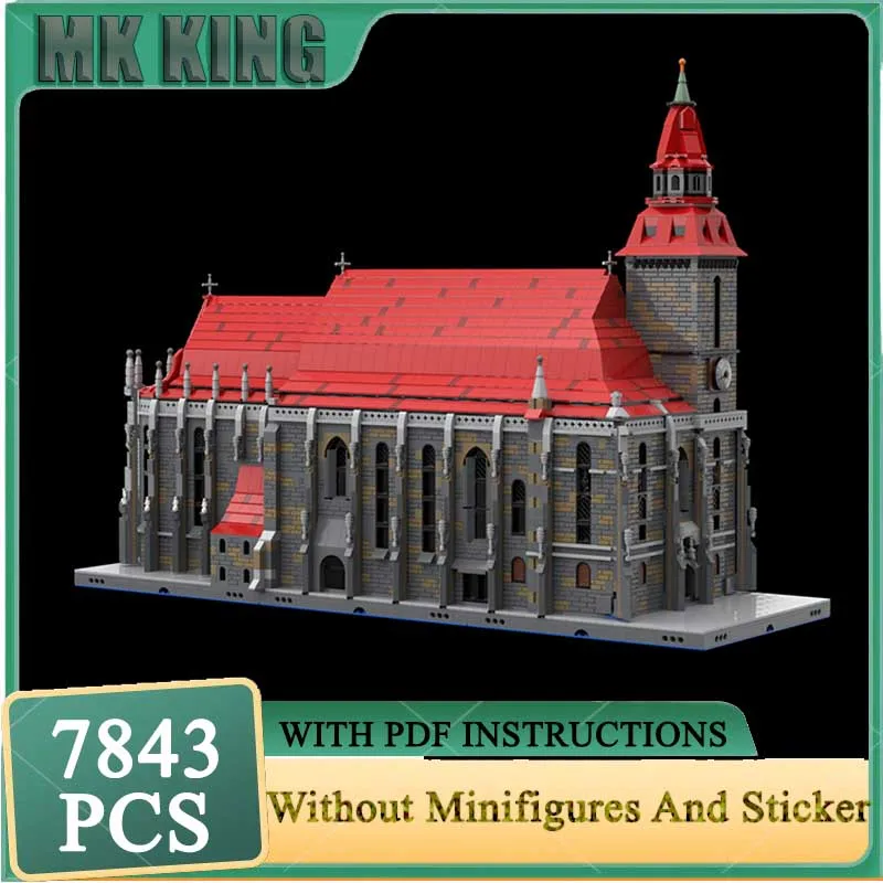 

Famous City Street View Moc Building Bricks Black Church of Romania Technology Modular Blocks Gift Christmas Toy DIY Assembly