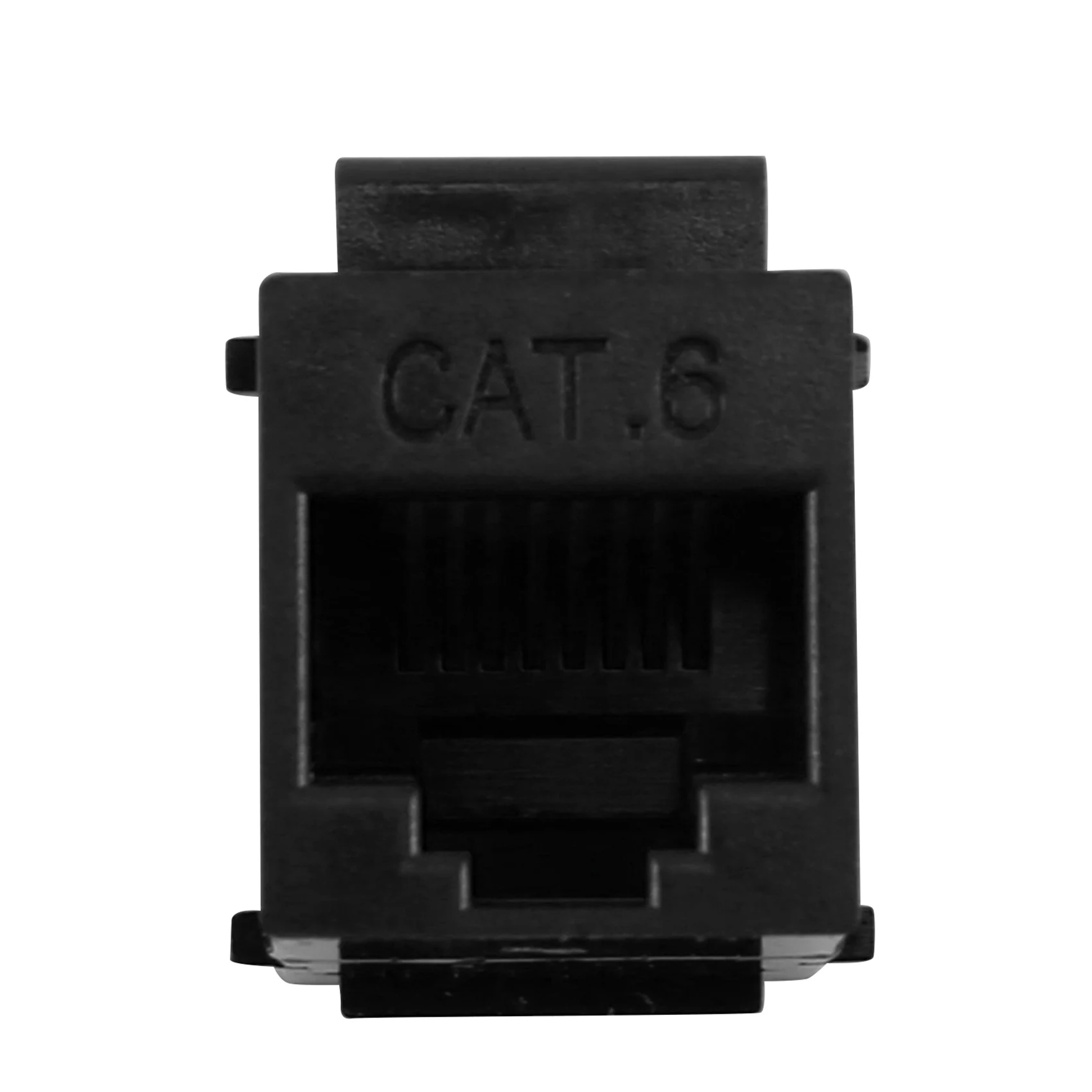 10 sztuk złącze RJ45 Keystone Jack Cat6 łącznik przedłużający sieć Ethernet LAN Cat 6 łącznik gniazda przedłużenie Adapter, czarny