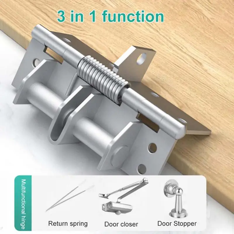 Automatic Self Closing Door Hinges, Speed Mute Closer, Hydraulic Buffer, Adjustable Bookcase, Wind Gate for Home School