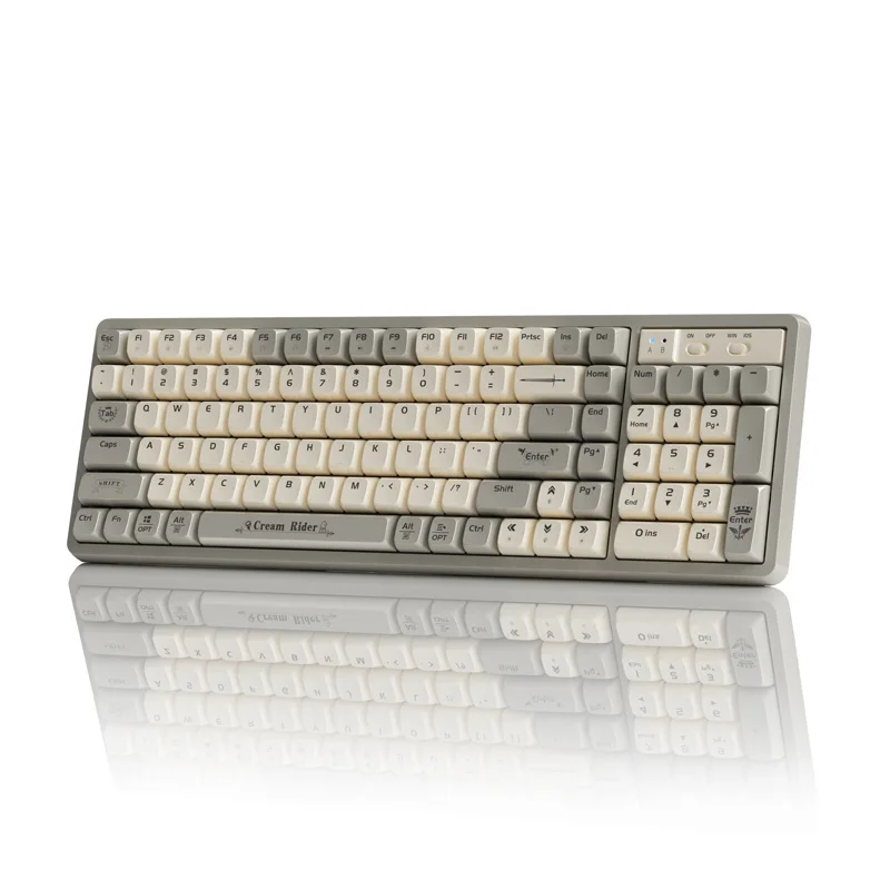 Three-mode Bluetooth wireless mechanical keyboard, wired desktop notebook e-sports game green axis keyboard