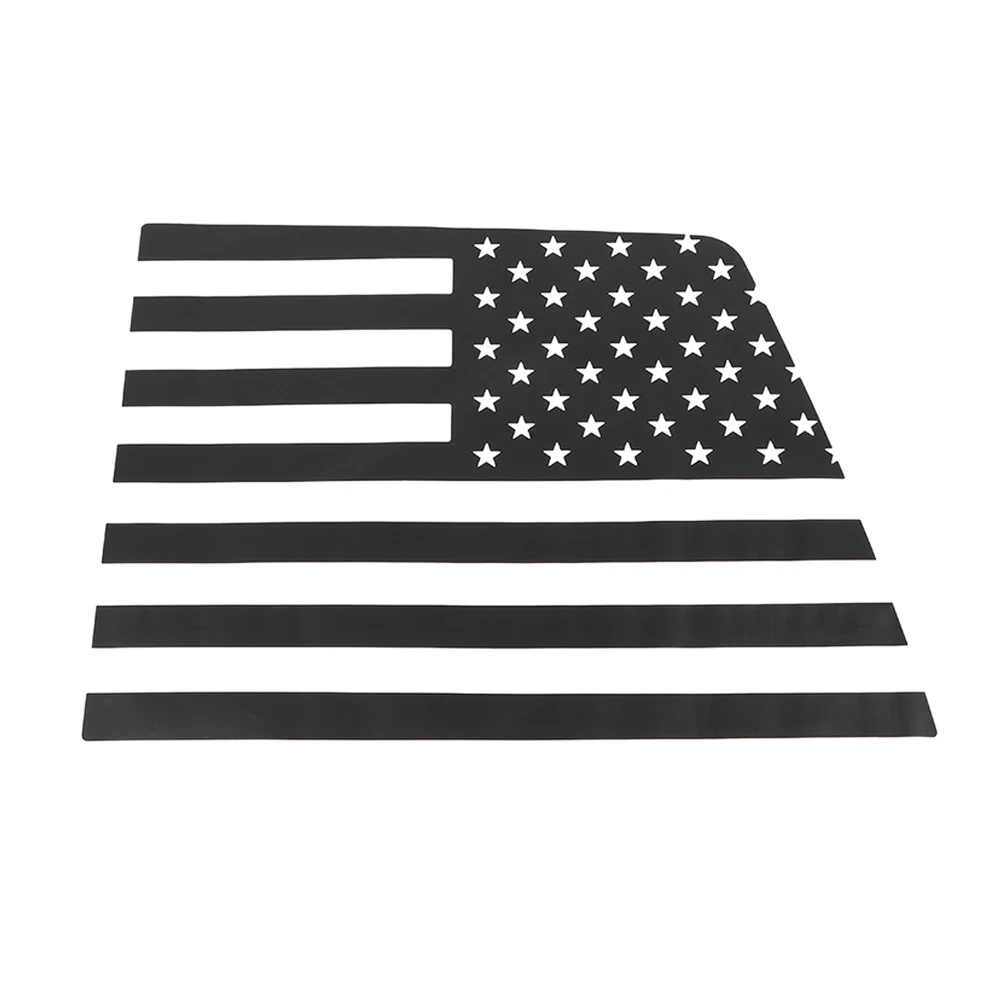 ل دودج رام 2009-2025 ملصقات نافذة السيارة الخلفية الزجاج الأمامي الخلفي ملصق مائي الولايات المتحدة الأمريكية العلم غطاء PVC الكسوة الملحقات الخارجية