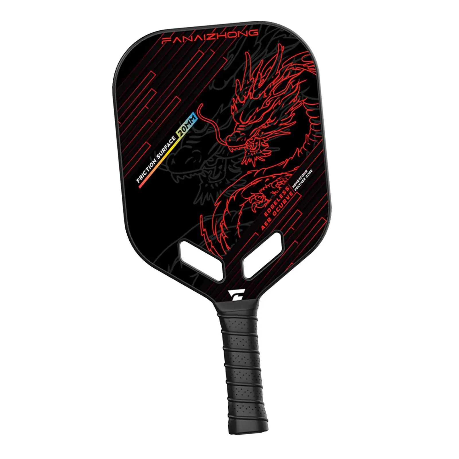 Carbon Fiber Pickleball Paddle Racket - Professional Grade, Honeycomb Core, Black