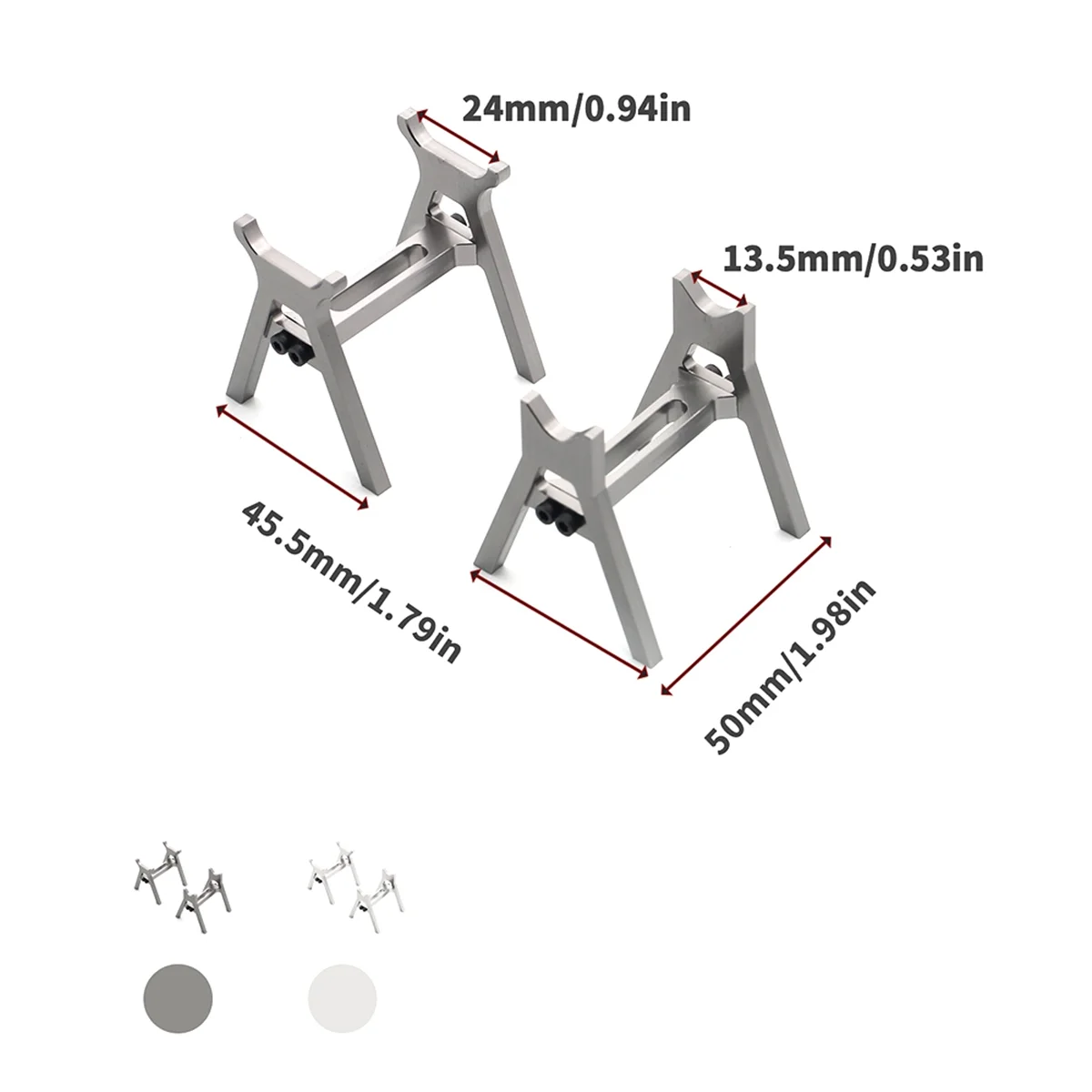 Kit supporti per cric per auto Mini RC in lega di alluminio AM per 1/18 1/24 RC Crawler SCX24 AX24 TRX4M FCX24