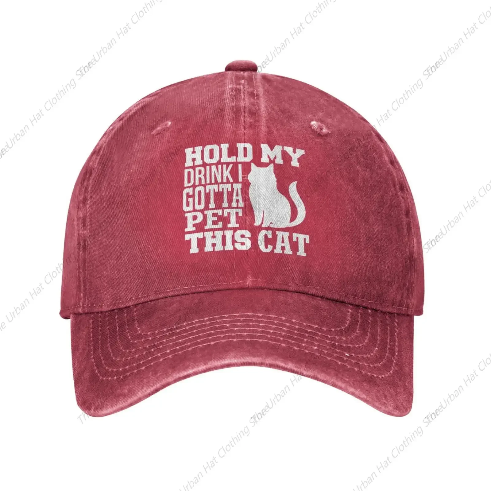 Cat Lover Hat Hold My Drink I Got Pet This Cats Trucker Hat for Men Women Baseball Cap Cute Caps