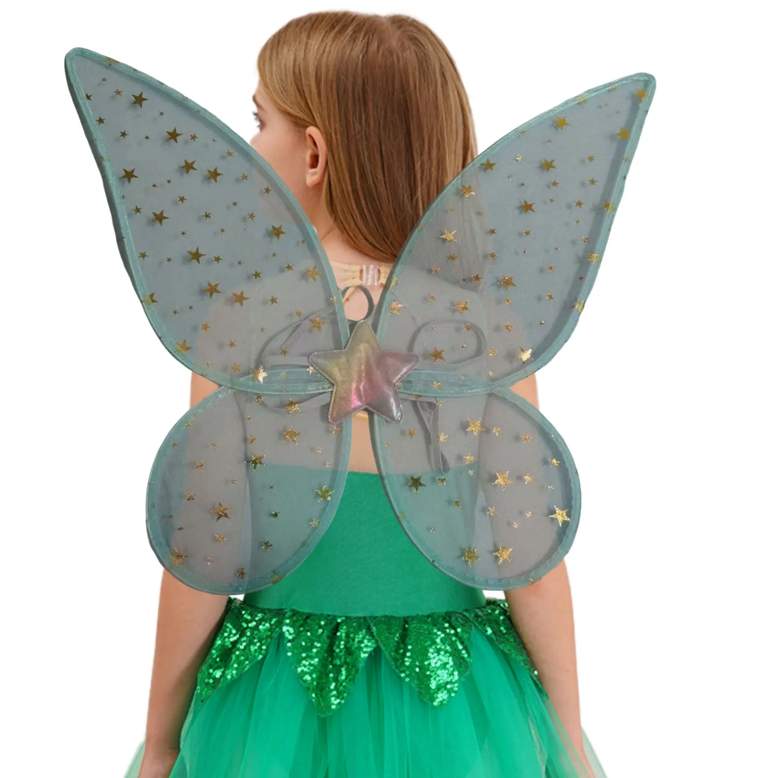 요정 나비 날개 천사 코스프레 날개 탄성 스트랩 할로윈 의상 카니발 드레스 업 액세서리 어린이와 여성을위한
