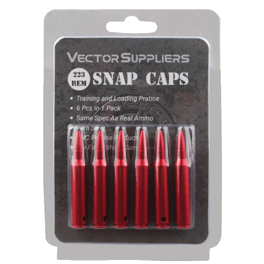 Vector Optics 223 Rem Snap Caps Bore Sighter Metal for 223 Rem Training Caliber Tactical Cartridge Snap Cap