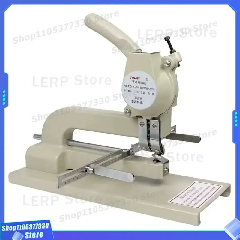 Manual Eyelet Grommet Punching Machine 4mm 5.5mm for Paper Bag Tote Shoe Binding Press Tool Hardware Setting Kit DIY Craft