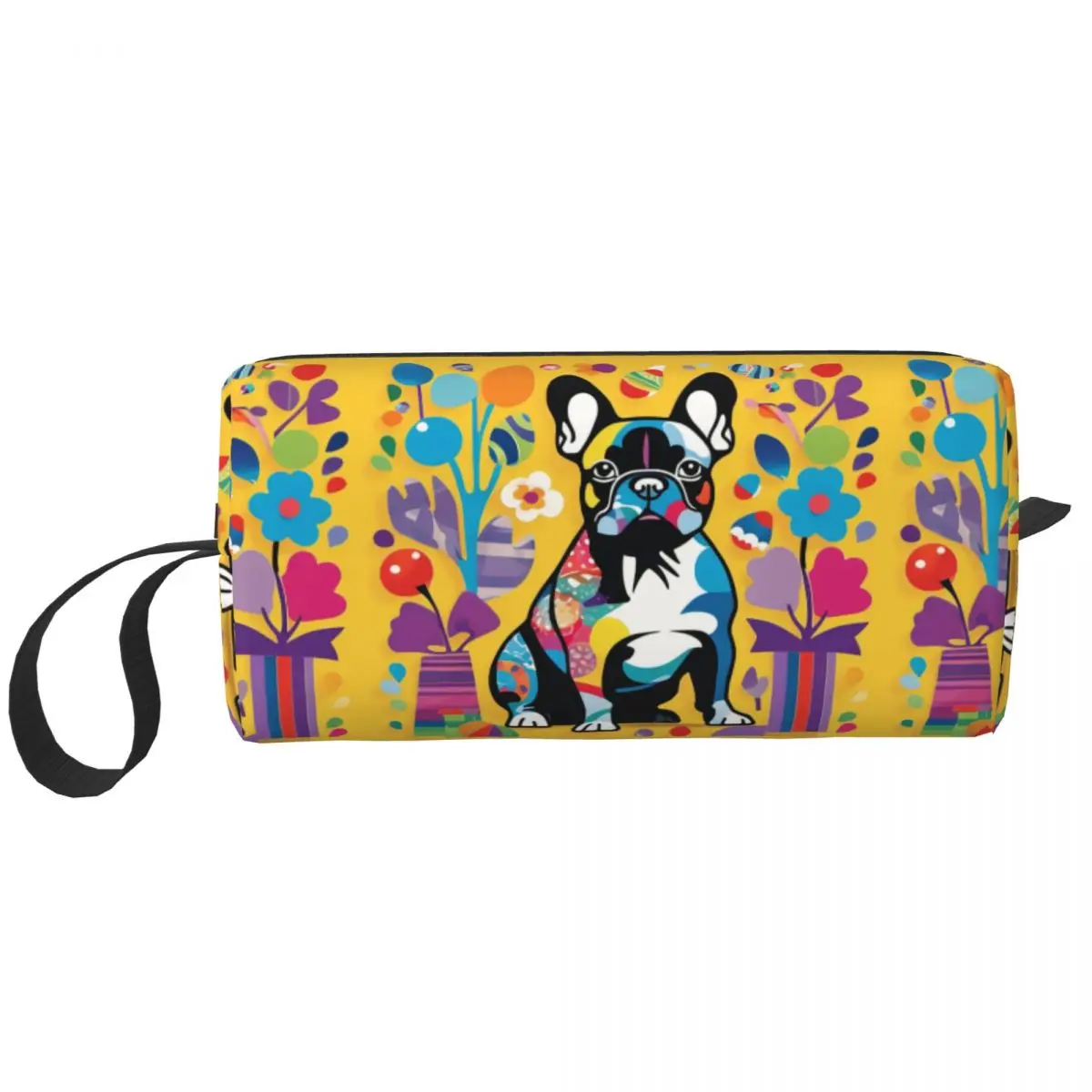 

Custom French Bulldog Puppy Toiletry Bag Women Makeup Cosmetic Organizer Ladies Beauty Storage Dopp Kit Case