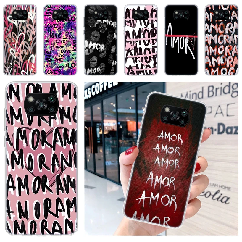 AMOR This Is Love Soft Phone Case for Xiaomi Poco X6 X5 X4 Gt X3 Nfc F6 F5 Pro M5s M5 M4 M3 F4 F3 F2 F1 Capa Coque Cover for Xia