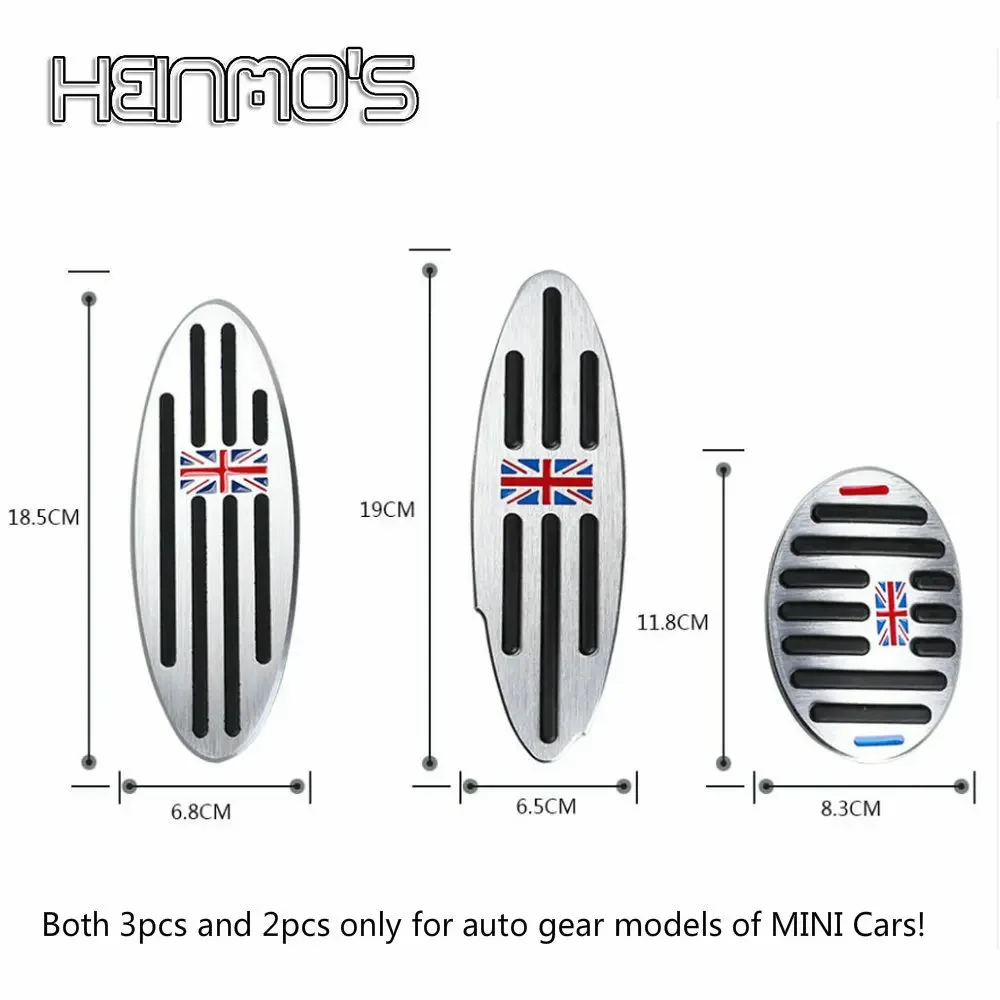 Foot Rest Pedal Sticker for Mini Cooper One S R50 R52 R53 R55 R56 R60 R61 F55 F56 F54 F60 Countryman Clubman Accessories 2/3PCS