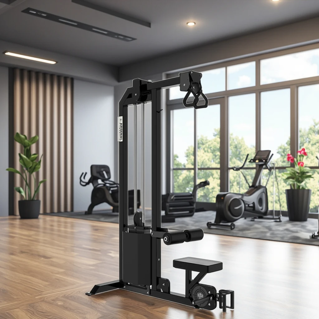 

Commercial Dual Function Stainless Steel Lat Pulldown Machine for Back & Arms Workout-Gym Fitness Equipment