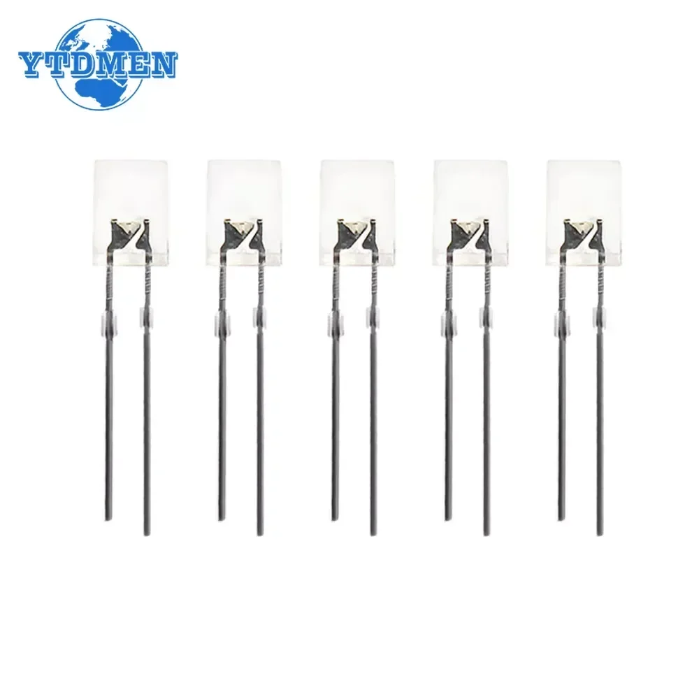 50/100PCS Square LED 2x5x7mm LED Transparent Luminescence Lights Diodes Kit White Red Yellow Blue Green Electronic Components