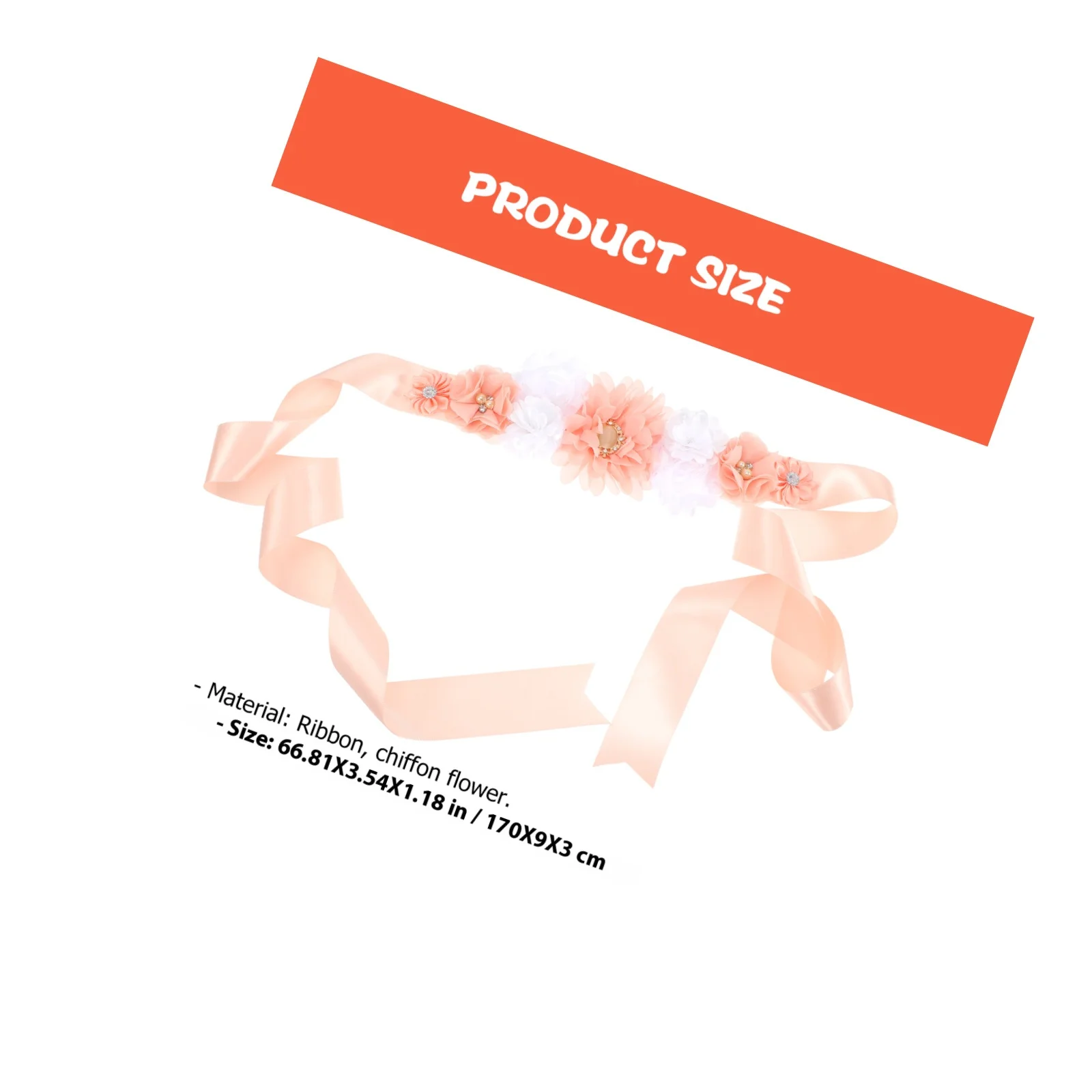 1 مجموعة الأمومة وشاح مجموعة الحمل زهرة حزام الأم لتكون وشاح دش الصدار دبوس صور الدعائم للكشف عن الجنس #3