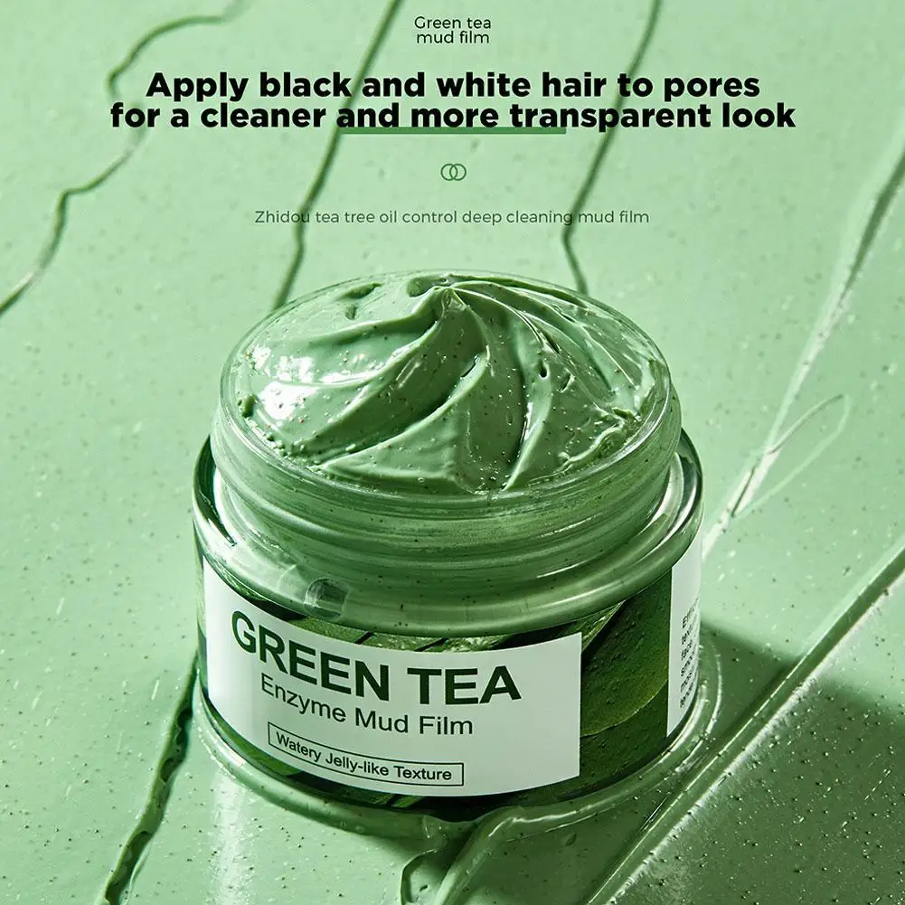 Green Tea Enzyme Mud Film Cleaning, Deep Moisturizing, Blackhead Removing, Mouth Closing, Yellowing Removing, Facial Mask