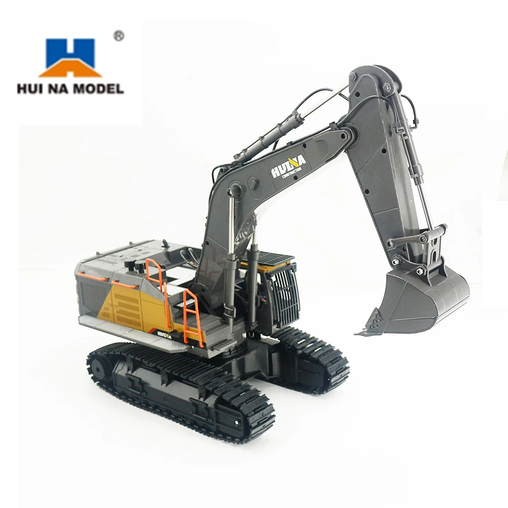 Huina 1592 1/14 22ch Excavator Construction Truck Gift Toys Alloy Metal Vehicle Model Engineering Remote Control RC Car