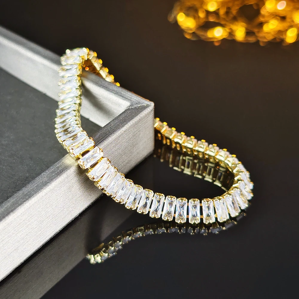 2024 جديد فاخر الأميرة قطع الأزرق ارتفع الذهب والفضة اللون على اليد سوار الإسورة للنساء عناصر مجانية هدية S5776