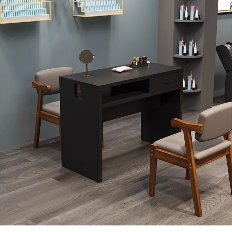 

[Улучшенная и утолщенная] Ретро-стол для маникюра, одинарный/двойной, для маникюра и макияжа, специальный для салонов красоты