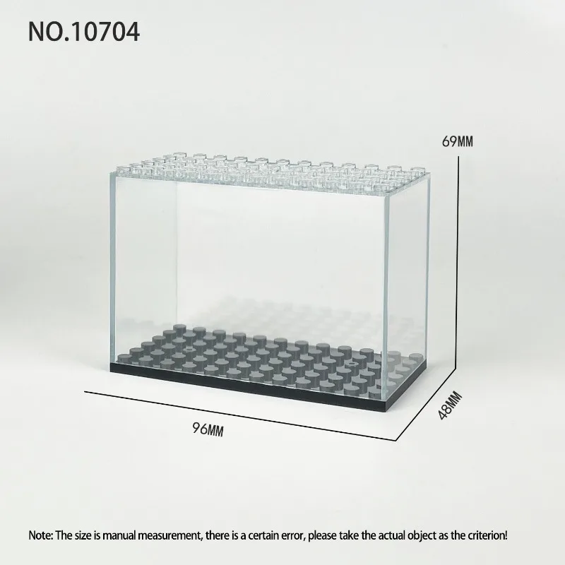 Transparent Building Block Display Box Dust-Proof Stackable Storage Building Block Figurine Desktop Decorations Storage Box.