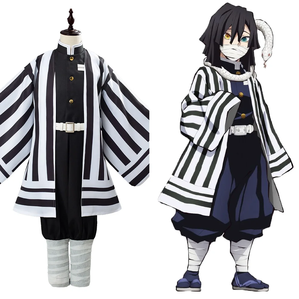 Kinderen Anime Japanse Anime Kimetsu No Yaiba Iguro Obanai Cosplay Kostuum Kimono Uniform Outfits