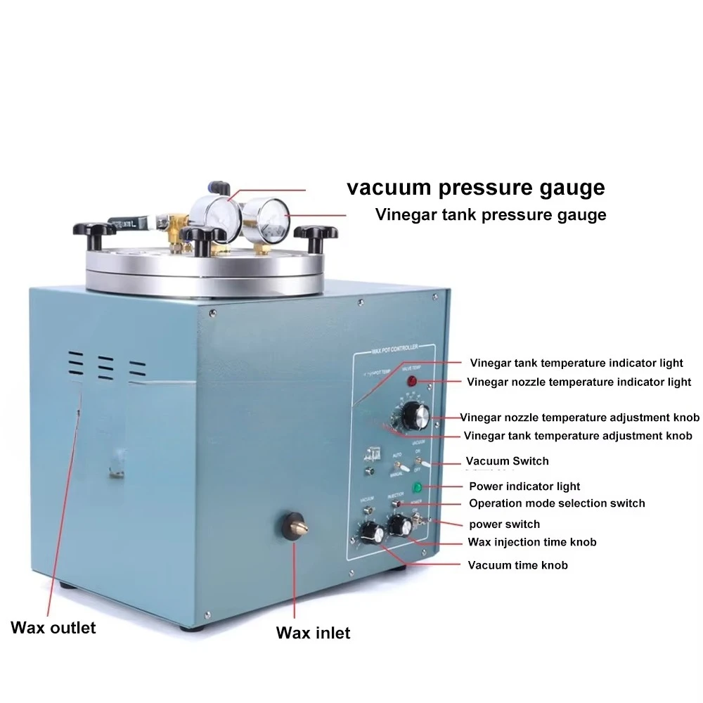 Wax Injector for Jewelry Vacuum Casting machine Jewelry Making Equipment Digital display Vacuum Wax Injector automatic