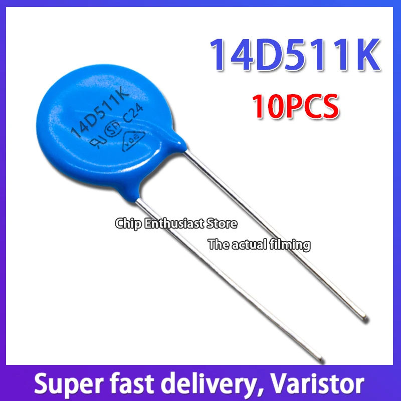 10PCS Varistor 14D561K 561KD14สาย Varistor เส้นผ่าศูนย์กลาง14มม.DIP-2 560V