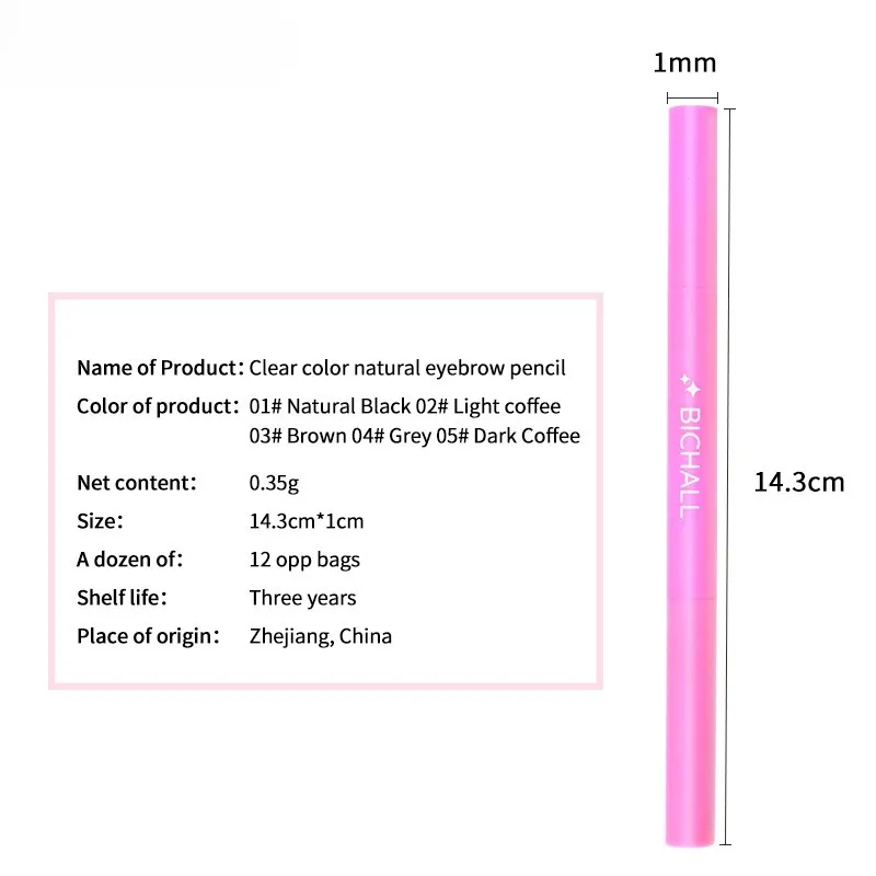 Picture 5: Auto‑Rotating Dual‑End Eyebrow Pencil, Long‑Lasting Waterproof Ultra‑Fine Triangular Tip Brow Pen with Brow Brush