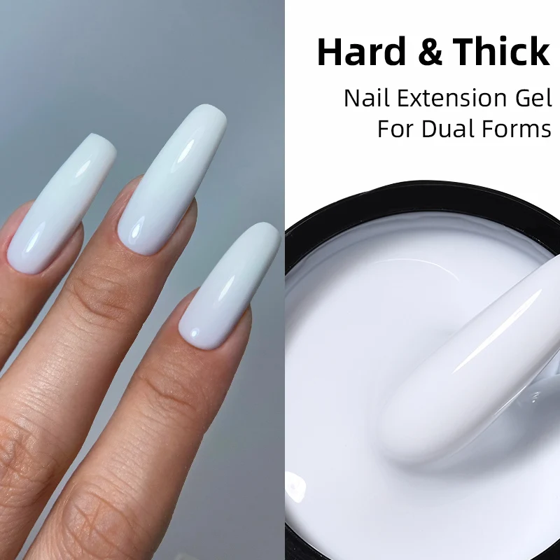 MSHARE 50 g rosa Builder-Nagelgel für Nagelverlängerungsabdeckung, weiß, lila, hochdichtes, selbstnivellierendes Hartgel, französische Nagelkunst, 50 ml