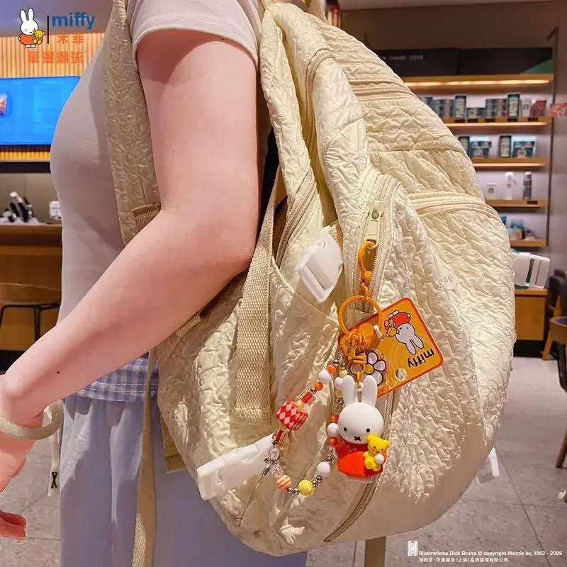 Chaveiro Pingente Boneca Miffy Boris Kawaii Criativo DIY Presente para Casal e Mochila para Menina