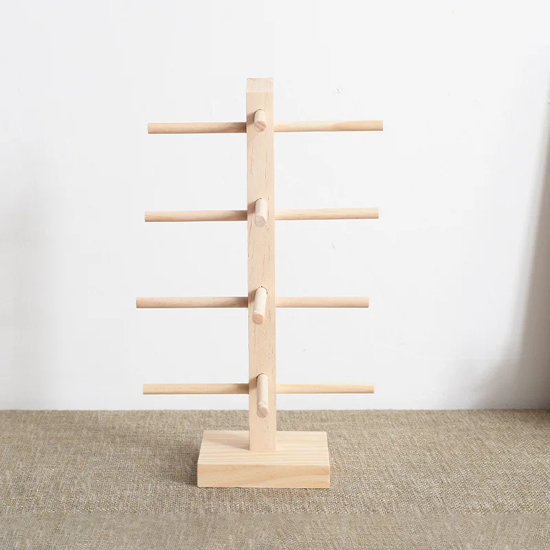 Creative Multilayer Wooden Sunglass Display Stand Holder Eyeglasses Storage Rack Window Counter Showcase Glasses Shelf Organizer