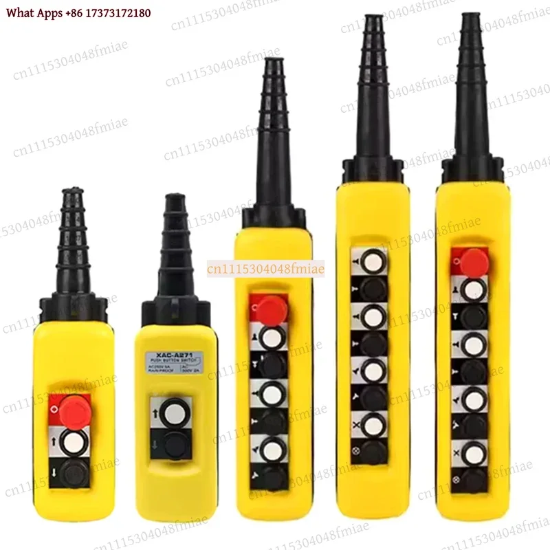 XAC-A471 Industrial Hoist Remote Control 2/4/6/8 Button Waterproof Pendant for Crane Electric Hoist Single/Dual Speed Wireless
