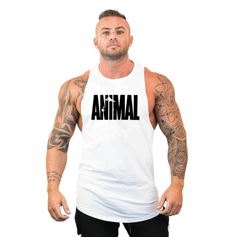 Nowy Tank Top na siłownię letnia marka bawełniana koszula bez rękawów moda codzienna Fitness Stringer Tank Top mężczyźni odzież do kulturystyki M-XXL