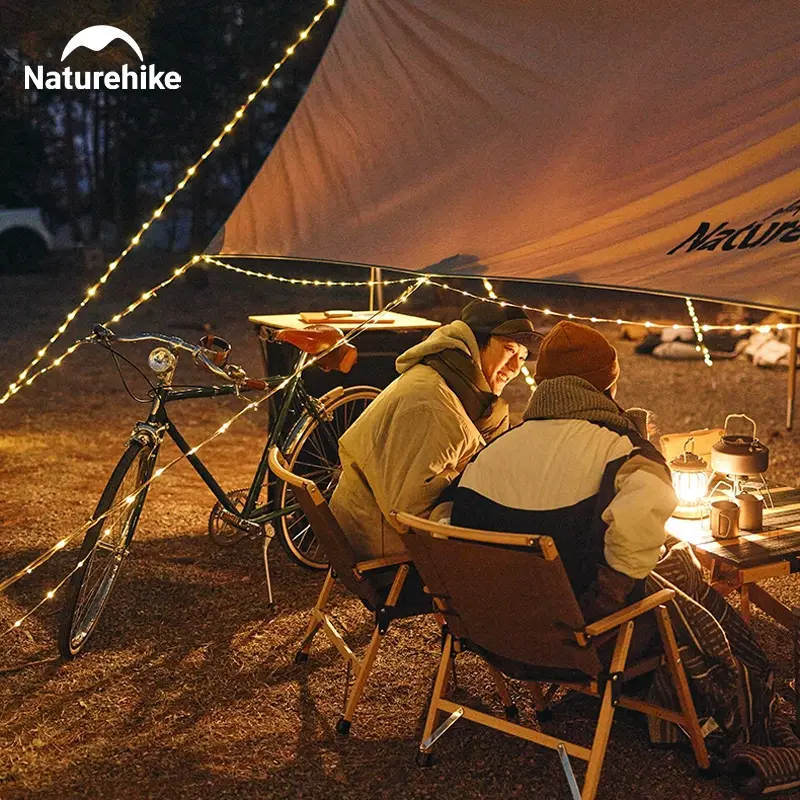 Naturehike 10 متر سلسلة التخييم ضوء IP44 للماء 8 أوضاع الغلاف الجوي حزب الإضاءة تحذير سلسلة مصباح خيمة في الهواء الطلق الفوانيس - 5