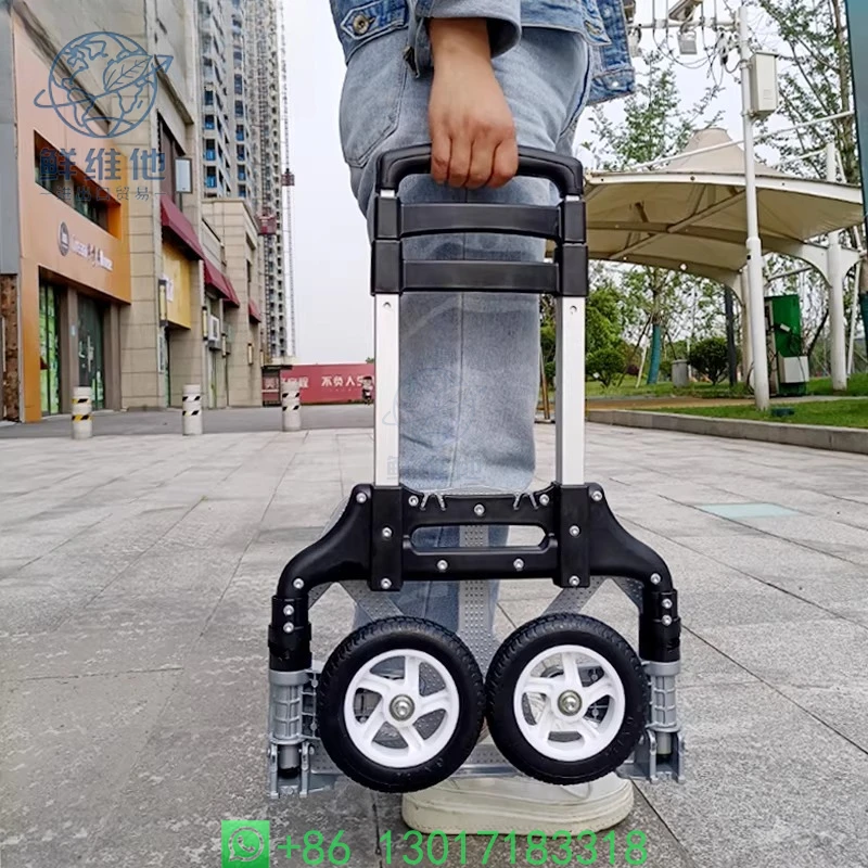 

4 Wheel Folding Shopping Cart, Portable Hand Truck with Removable Bag, All-Purpose Utility Trolley for Grocery Luggage