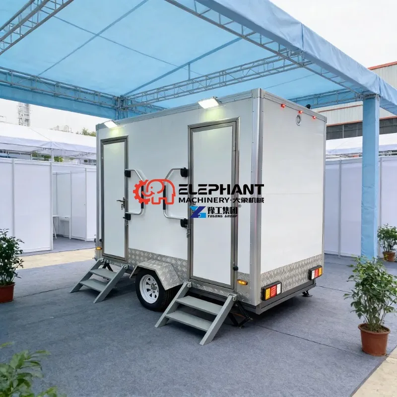Premium Spacious Hall Type Mobile Portable Toilet Modern Styling Sanitary Restroom Weatherproof Outdoor Washroom Perfect