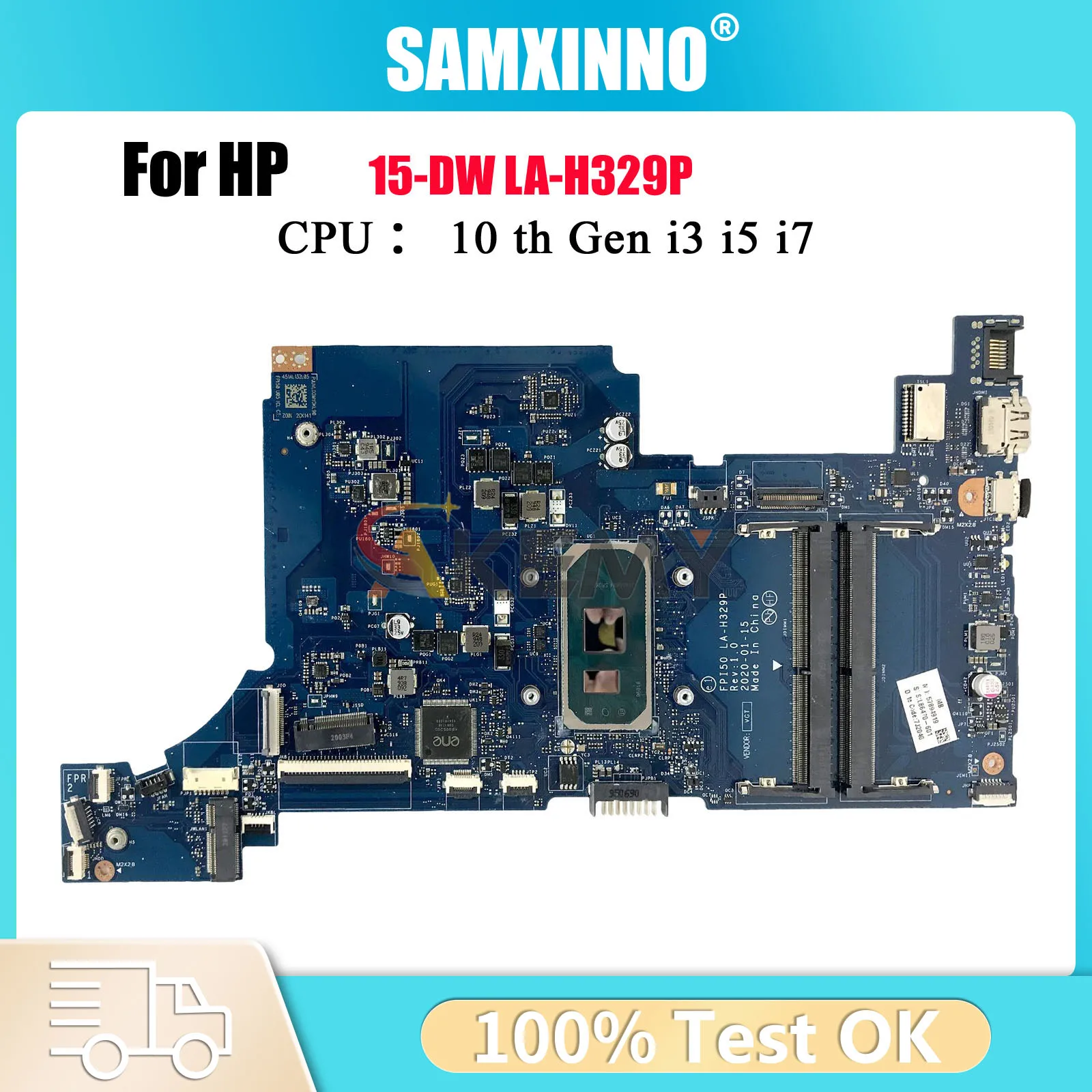 

LA-H329P для ноутбука HP 15-DW 250 G8, материнская плата L86470-601 L51985-601 с процессором i3 i5 i7 10-го поколения DDR4, 100% полностью протестировано