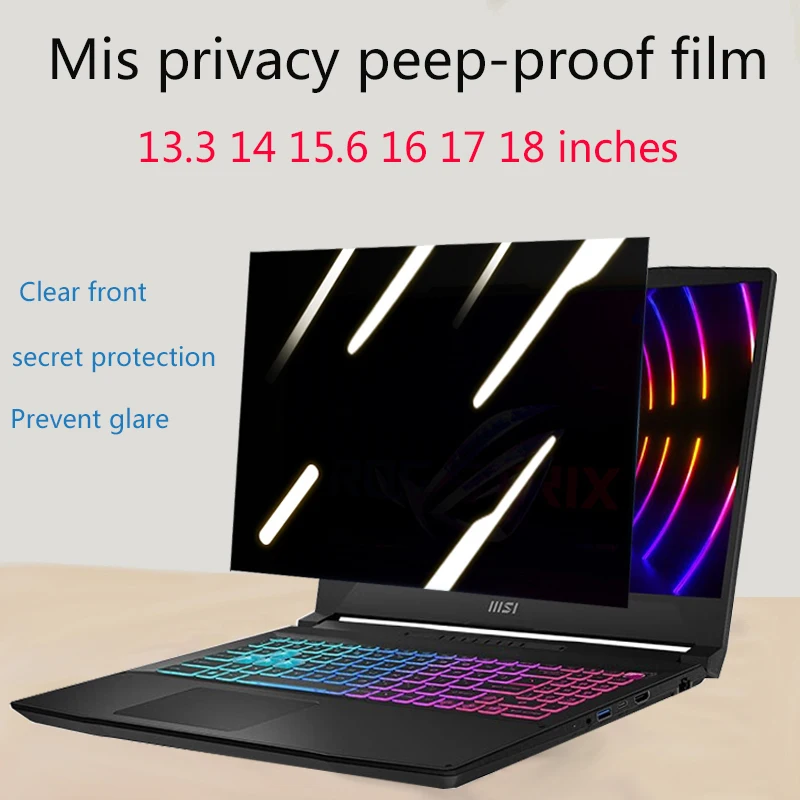 

For 18-inch MSI Titan 18 HX privacy screen film Stealth14 A16 A18 Studio peep-proof screen protector GP78 GE78 HD matte peep-pro