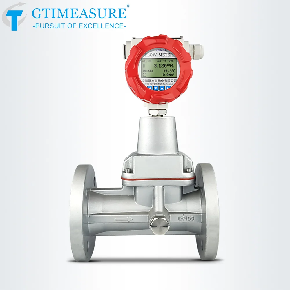 4-20mA RS485 Precession Vortex Flowmeter DN50 Natural Gas Flow Meter Biogas Flowmeter LPG Gas Methane Oxygen Nitrogen Measure