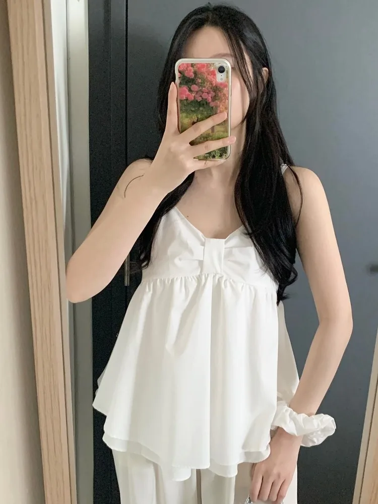 

Новый летний шикарный женский топ на бретельках, комплект для ношения как нижнее белье и как верхняя одежда, с антивозрастным эффектом, набор резинок для волос, для повседневной носки, стандартный крой, средний размер