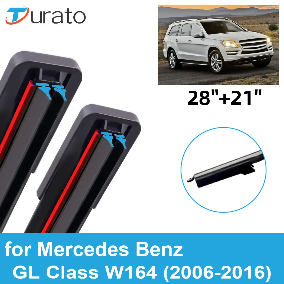

2 шт., щетки стеклоочистителя для Mercedes Benz GL Class W164