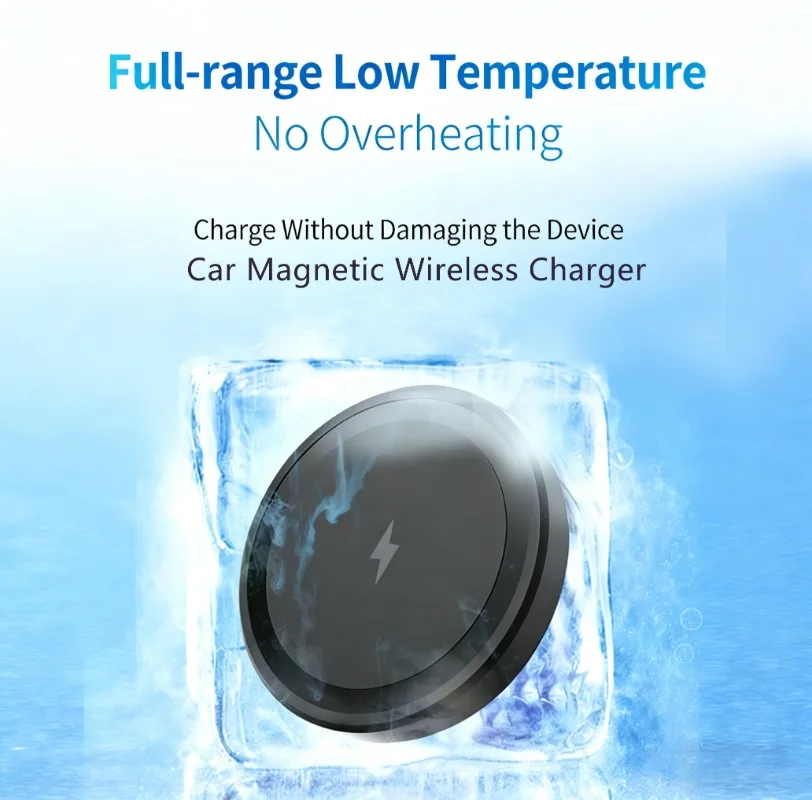 

Magnetic Wireless Charging Car Phone Holder Air Vent Mount Compact No Blocking View Vents For iPhone 17 16 15 Android Smartphone