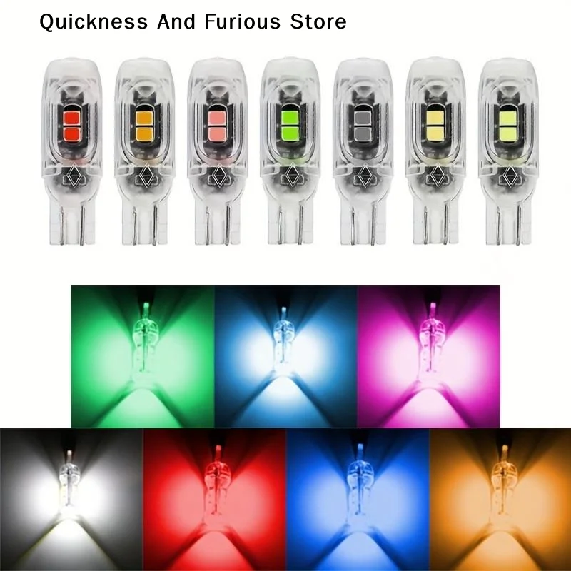 2 Pcs Strobe Flash T10 Led W5w 194 168 5smd 2835 Turn Signal Bulb Car Interior Light Reading Door License Plate Wedge Lamp 12V