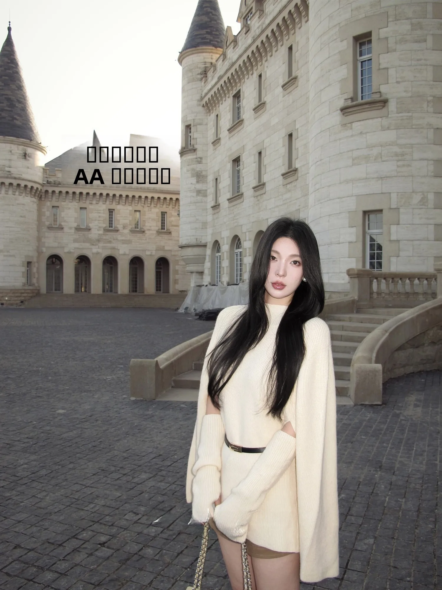 

Вязаный свитер Ele Amelia с накидкой на плечи и поясом, французский стиль, повседневное элегантное женское пальто с накидкой на плечи