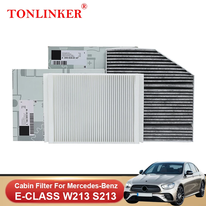 TONLINKER Cabin Filter For Mercedes Benz E Class W213 S213 2016-2022 E 200d 200 300 300e 300d 350 400d 400 450 E43 AMG E53 E63S