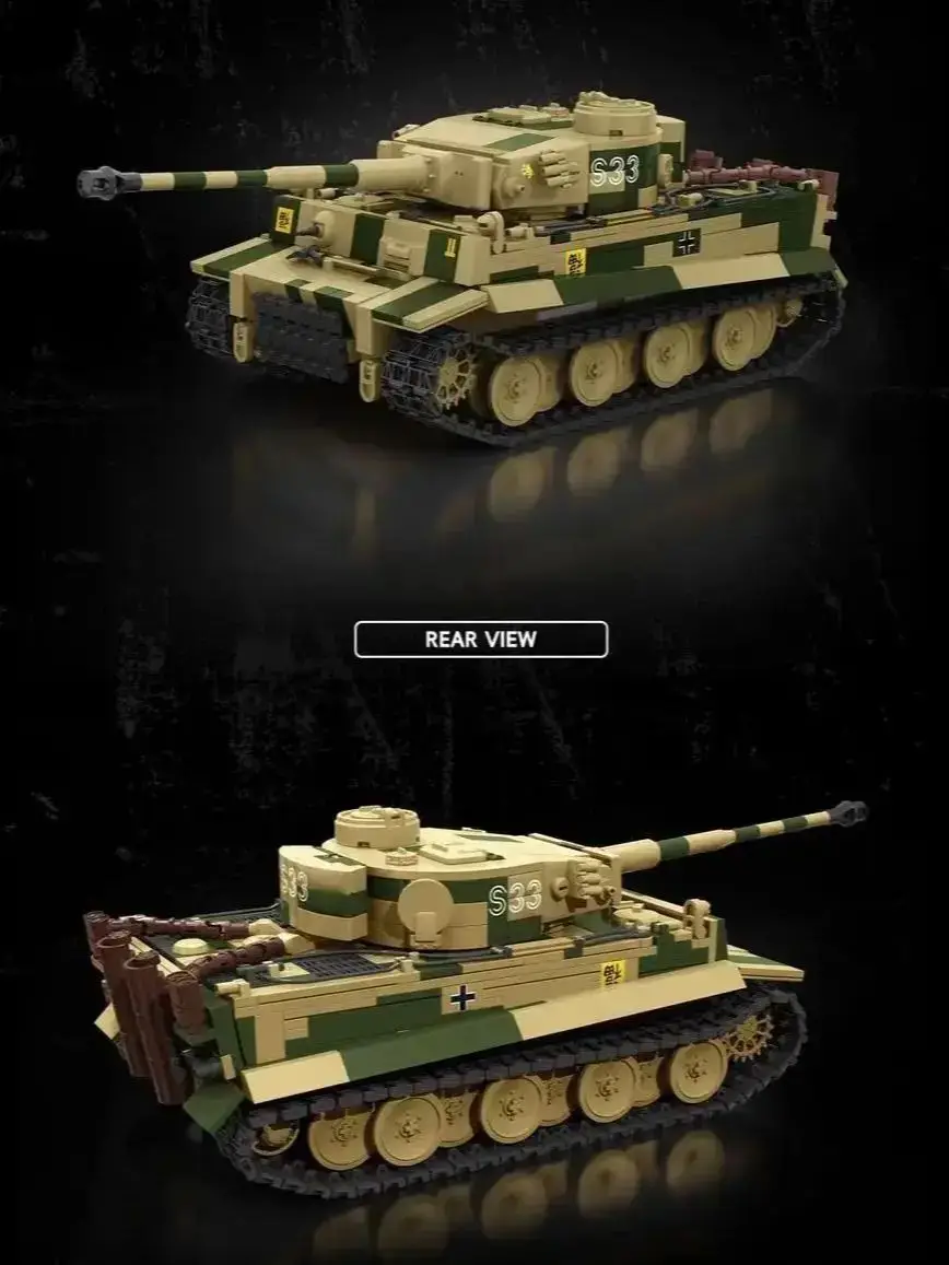Nieuw model tank bouwset TK8003 - Duits WOII Panzer VI Tiger S33 tankmodel - afbeelding 2